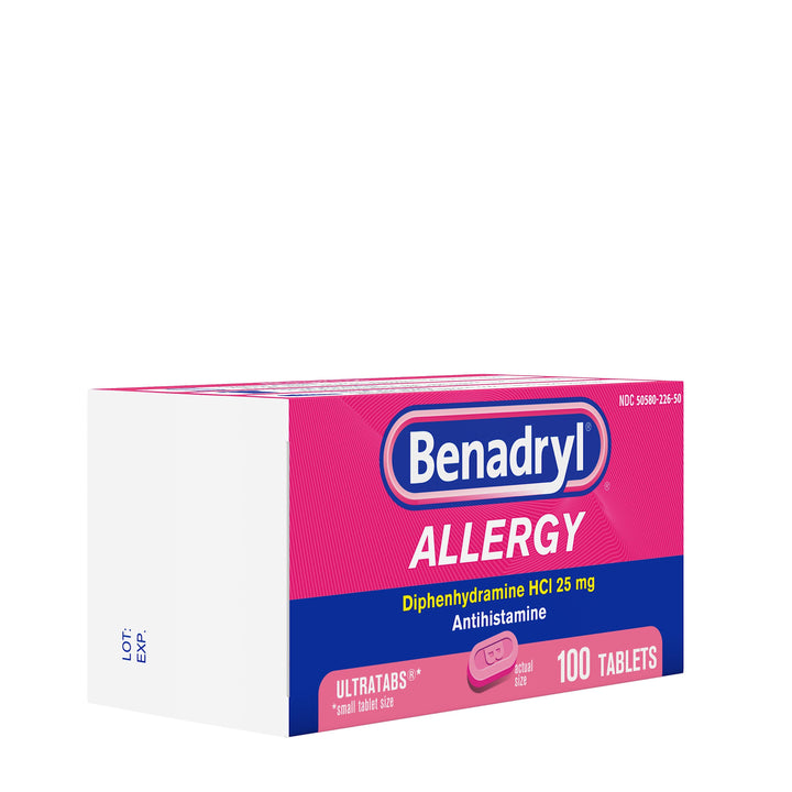 Benadryl Ultra Tablets-100 Count-6/Box-12/Case