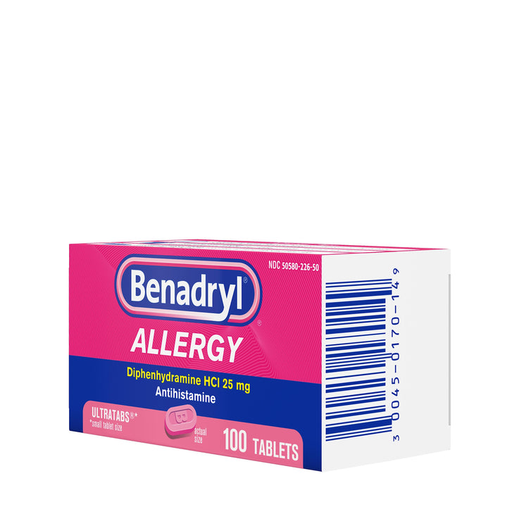 Benadryl Ultra Tablets-100 Count-6/Box-12/Case
