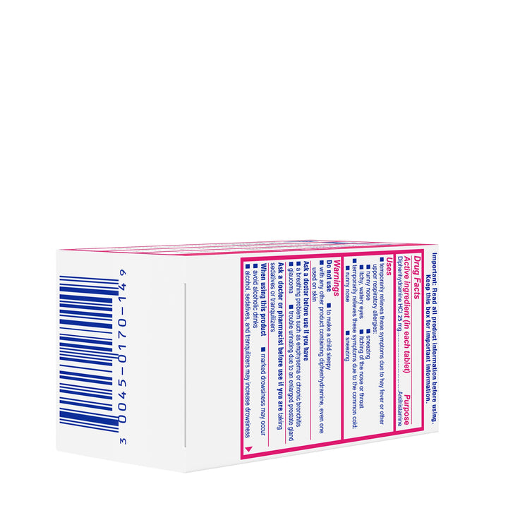 Benadryl Ultra Tablets-100 Count-6/Box-12/Case