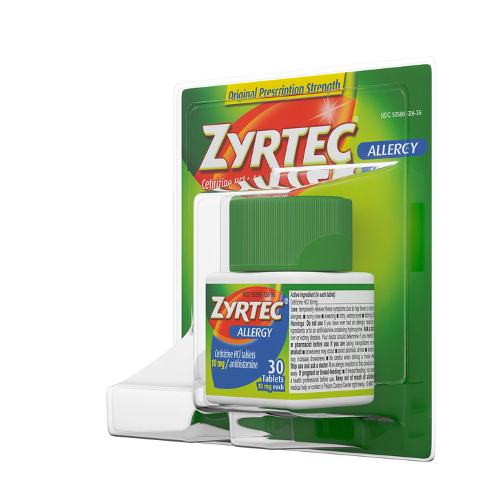 Zyrtec 10 Milligram 24 Hour Allergy-30 Count-4/Box-6/Case