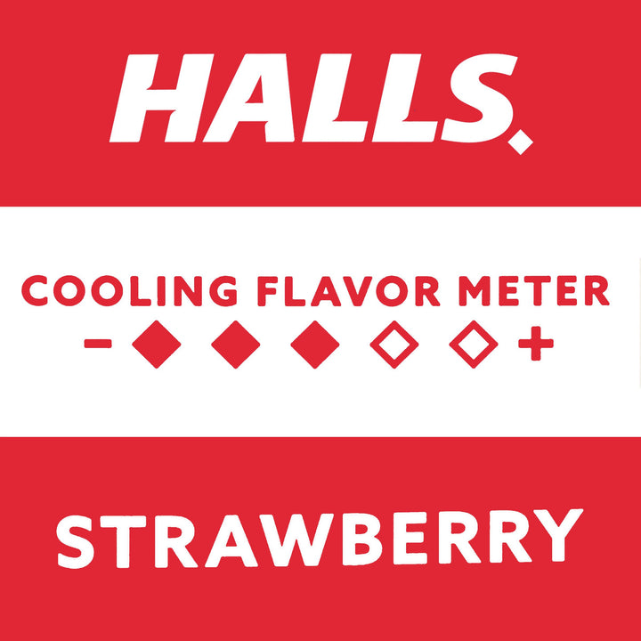 Halls Strawberry Cough Drops-1.16 oz.-20/Box-24/Case