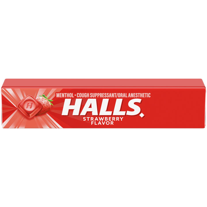 Halls Strawberry Cough Drops-1.16 oz.-20/Box-24/Case