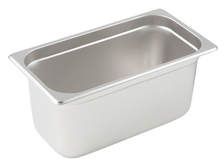 Winco Third Size 6 Inch 25 Ga Anti-Jam Stainless Steel Steam Pan-1 Each