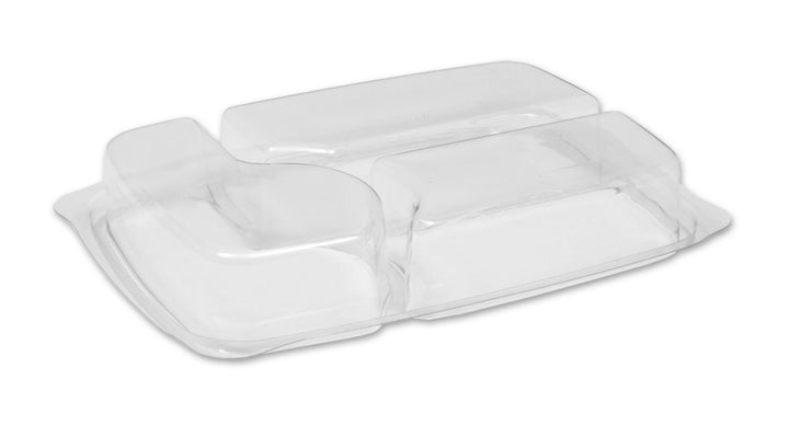 D & W Fine Pack Clear Lid 3 Compartment-300 Each-300/Box-1/Case