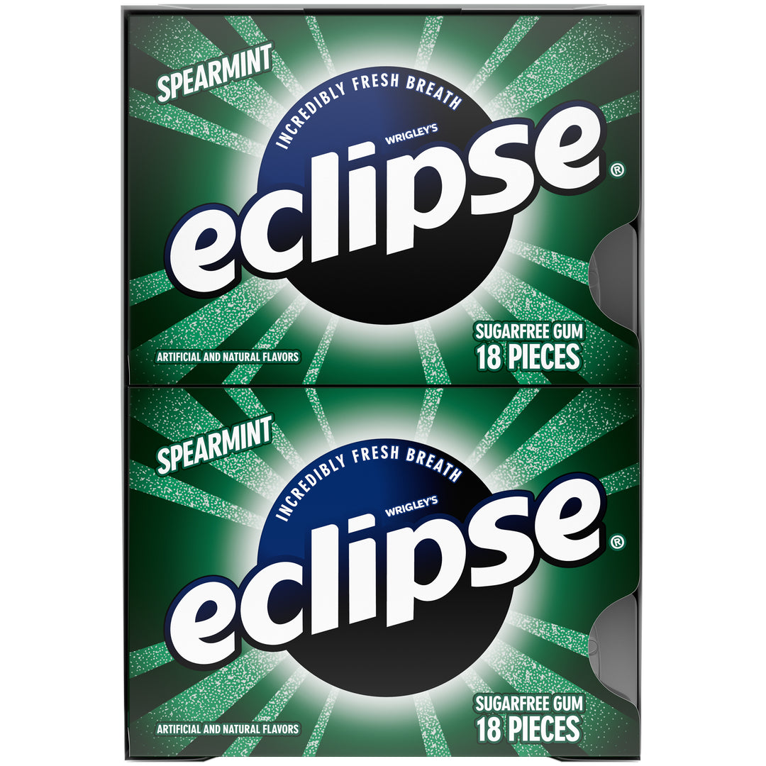 Eclipse Single Serve Spearmint Gum-18 Piece-8/Box-18/Case