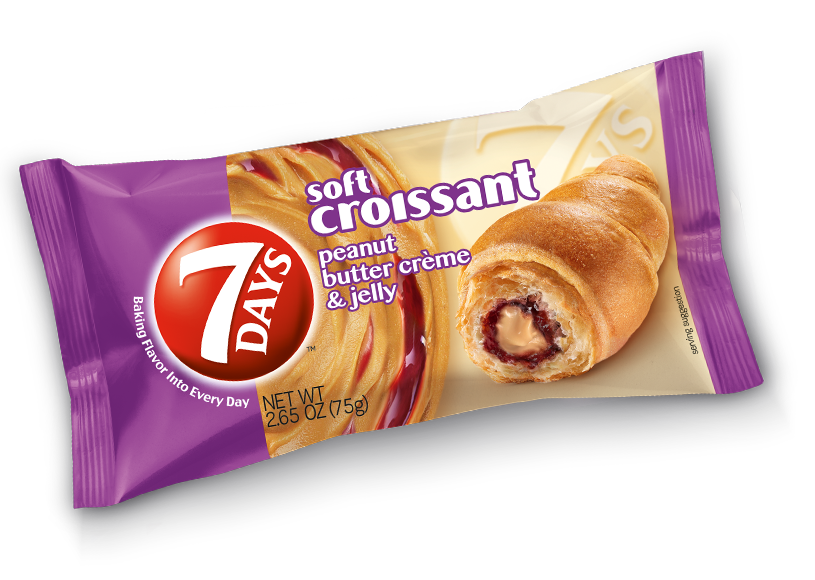 7 Days Peanut Butter & Jelly Croissant-2.65 oz.-6/Box-4/Case