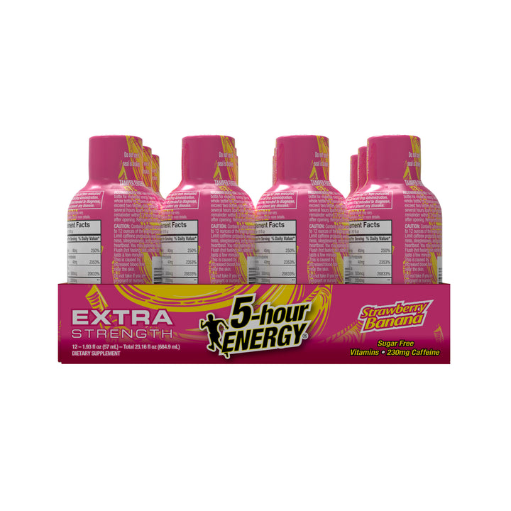 5-Hour Energy Strawberry Banana Extra Strength-1.93 fl oz.s-12/Box-18/Case