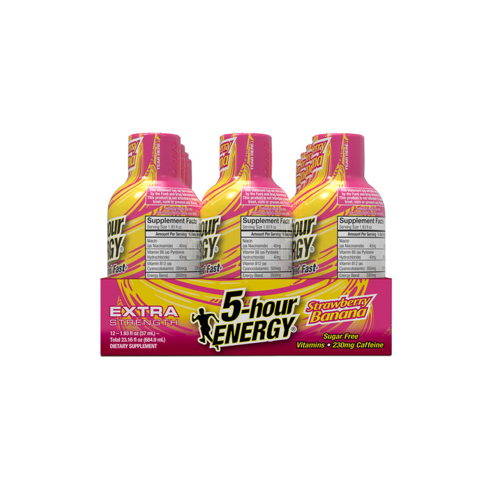 5-Hour Energy Strawberry Banana Extra Strength-1.93 fl oz.s-12/Box-18/Case