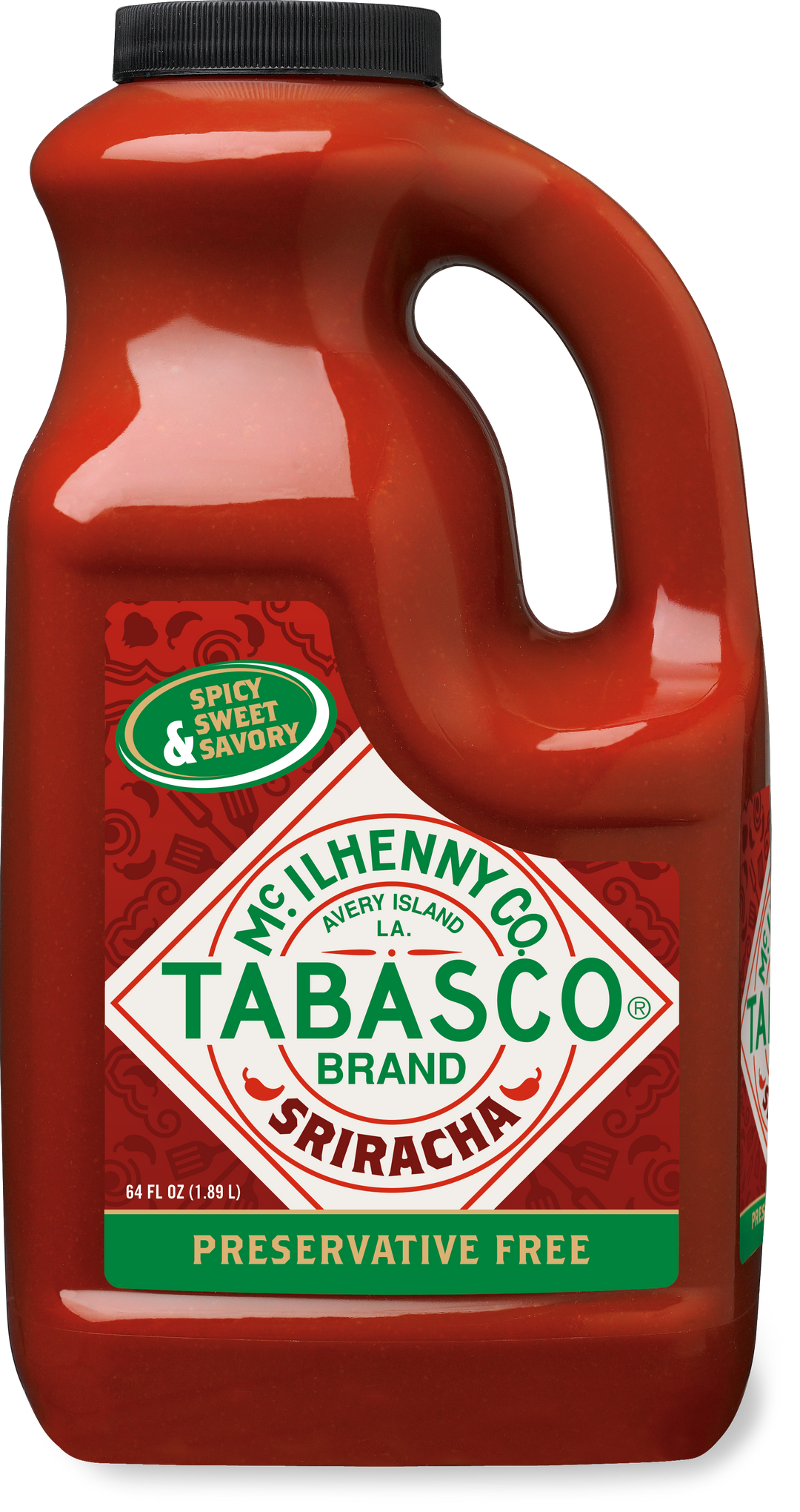Tabasco Sriracha Sauce Hot Sauce Bulk-0.5 Gallon-2/Case