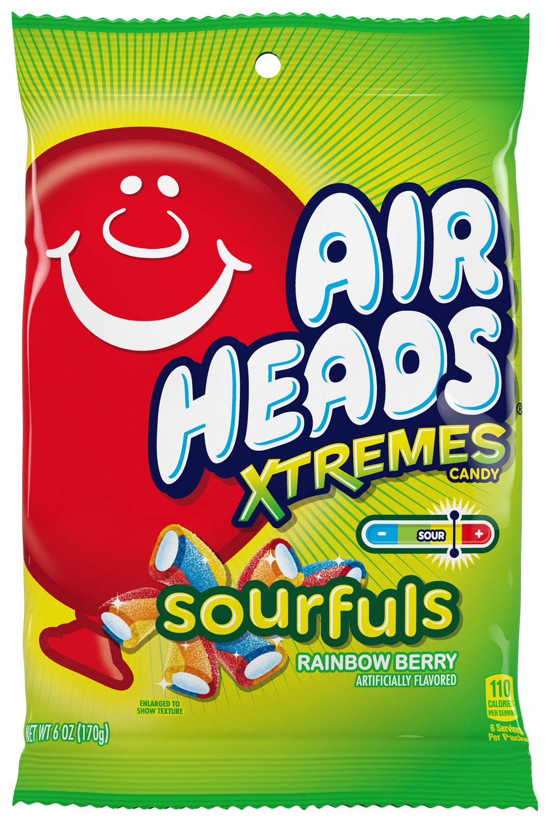 Airheads Xtreme Sourfuls Candy Gummy Candy-6 oz.-12/Case