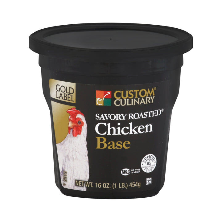 Gold Label No Msg Added Savory Roasted Chicken Base Paste-1 lb.-6/Case