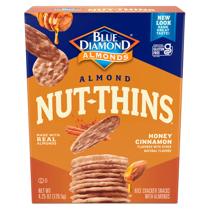 Blue Diamond Almonds Crackers Honey Cinnamon-4.25 oz.-12/Case