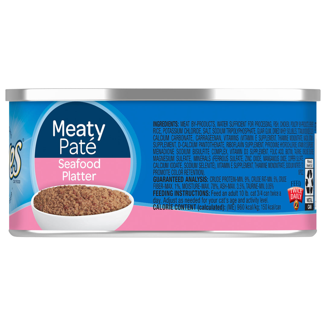 9 Lives Meaty Pate Seafood Platter Cat Food Singles-5.5 oz.-24/Case