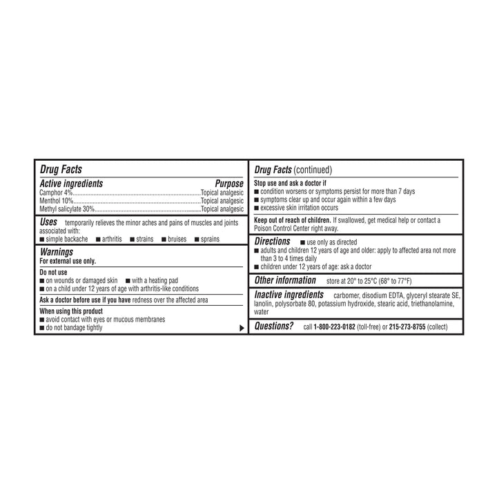 Bengay Ultra Strength Cream-2 oz.-6/Box-6/Case