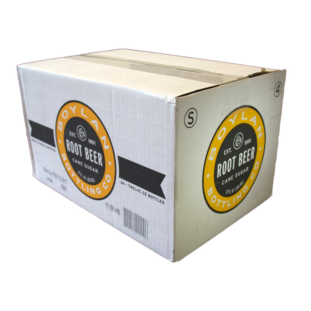 Boylan Bottling Root Beer Bottle-12 fl. oz.-4/Box-6/Case