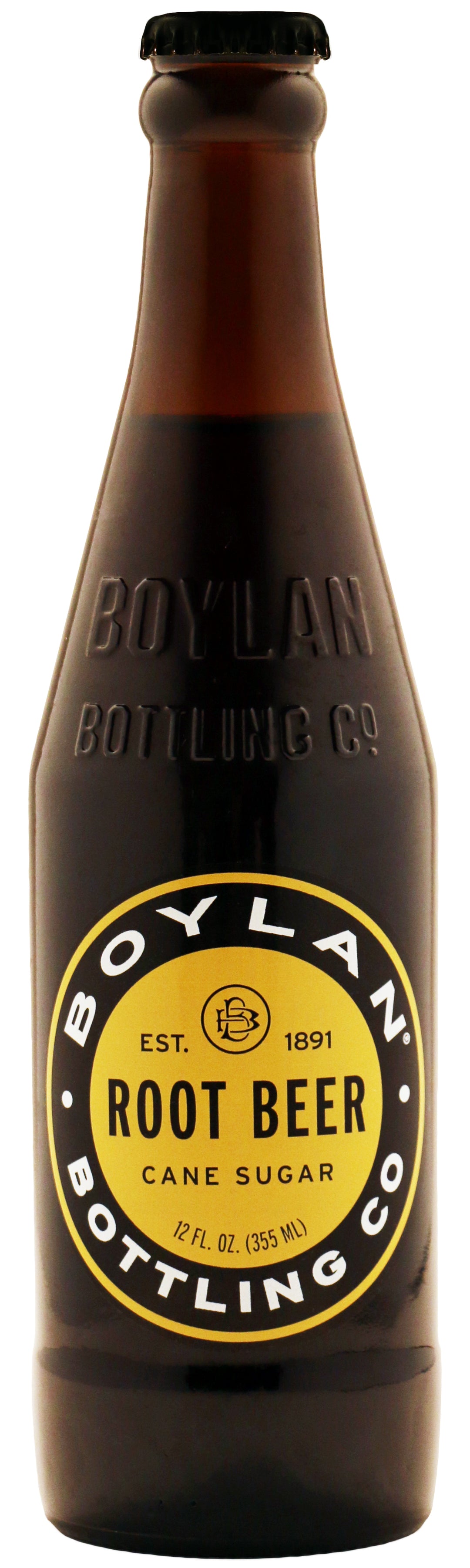 Boylan Bottling Root Beer Bottle-12 fl. oz.-4/Box-6/Case