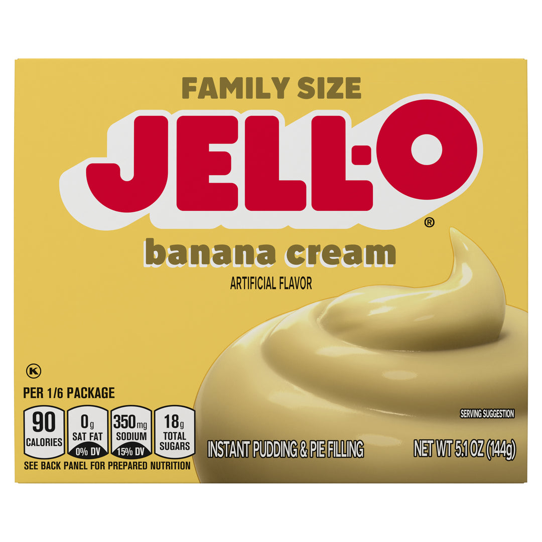 Jell-O Banana Cream Flavored Instant Pudding Mix-5.1 oz.-24/Case