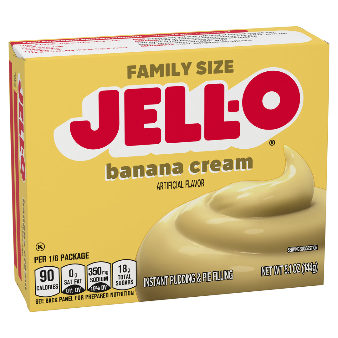 Jell-O Banana Cream Flavored Instant Pudding Mix-5.1 oz.-24/Case