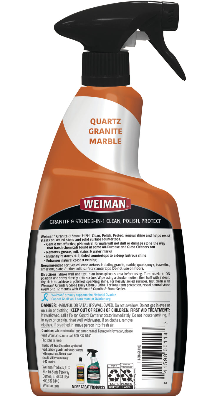 Weiman Products Granite & Stone Clean & Polish-24 fl. oz.-6/Case
