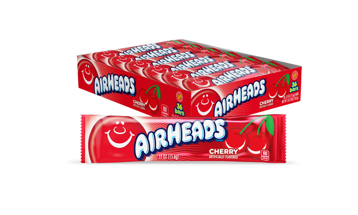 Airheads Cherry Candy-0.55 oz.-36/Box-12/Case
