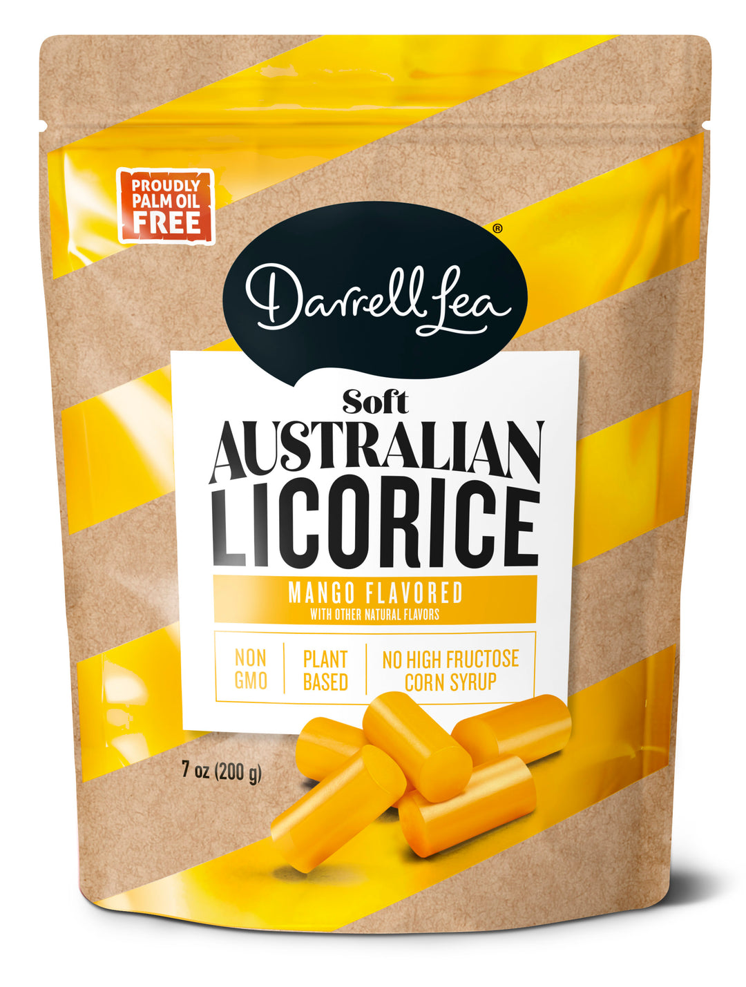 Darrell Lea Mango Soft Licorice-7 oz.-8/Case