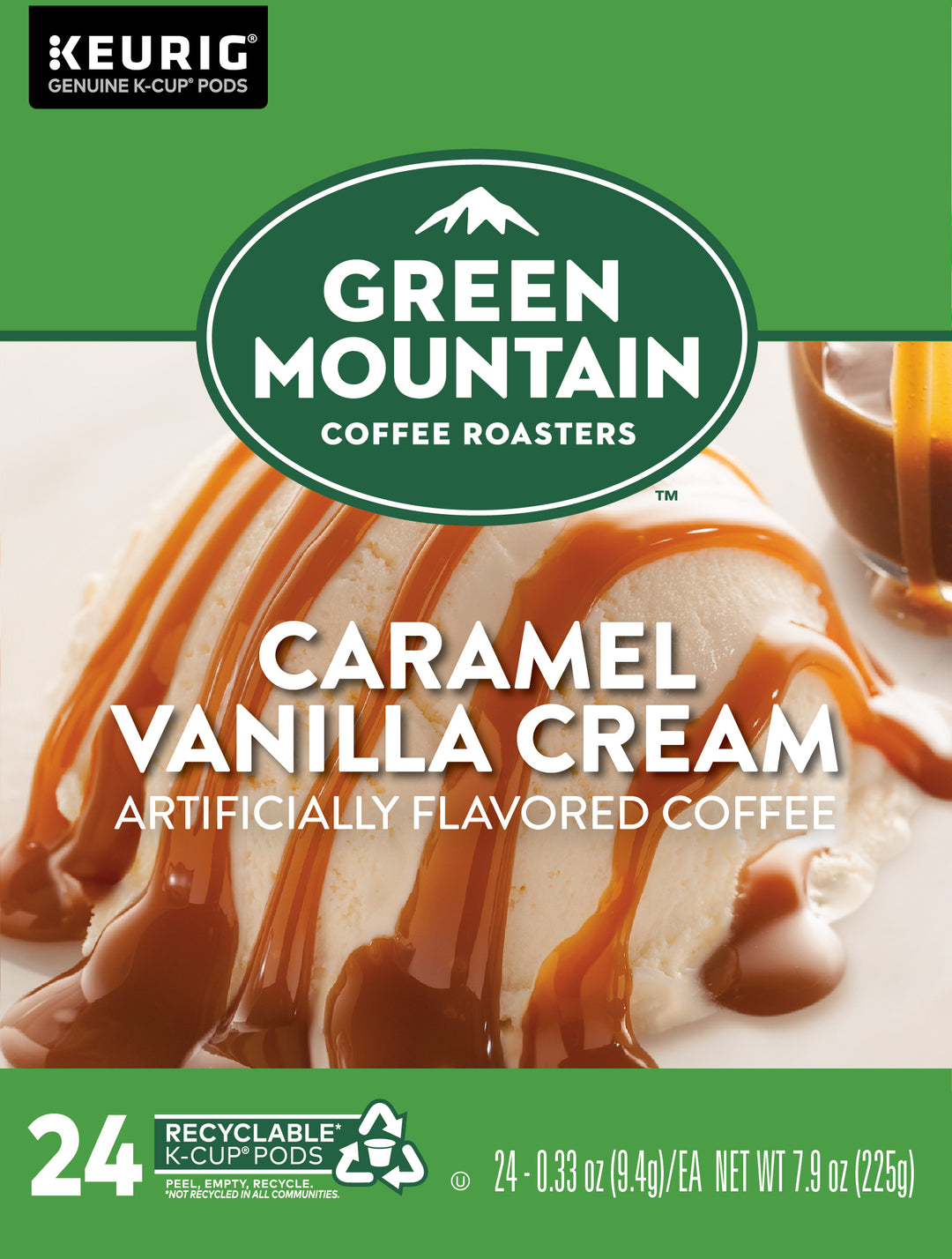 Green Mountain Coffee K-Cup Pod Caramel Vanilla Cream-24 Count-4/Case