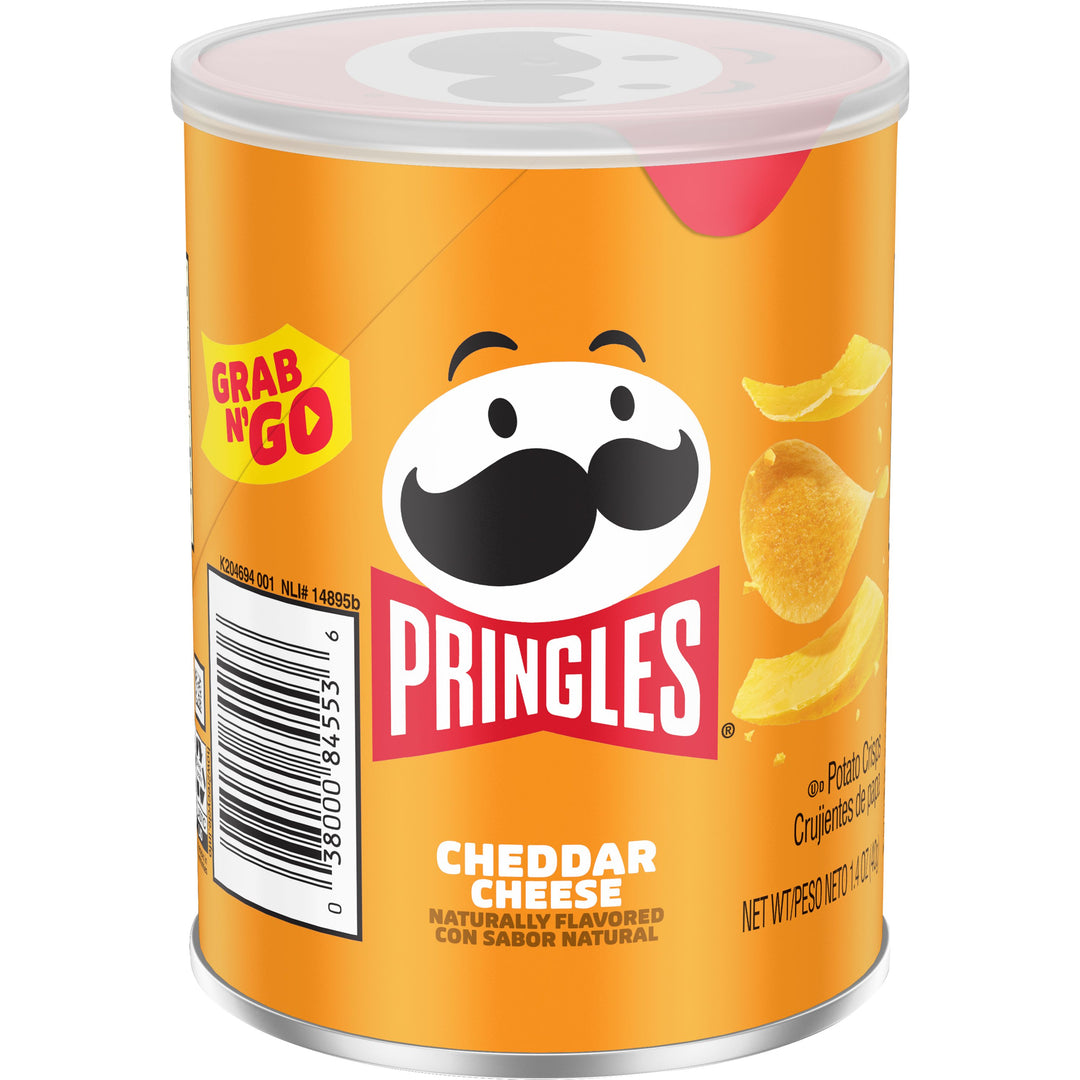 Pringles Cheddar Cheese Potato Crisp-1.4 oz.-12/Case