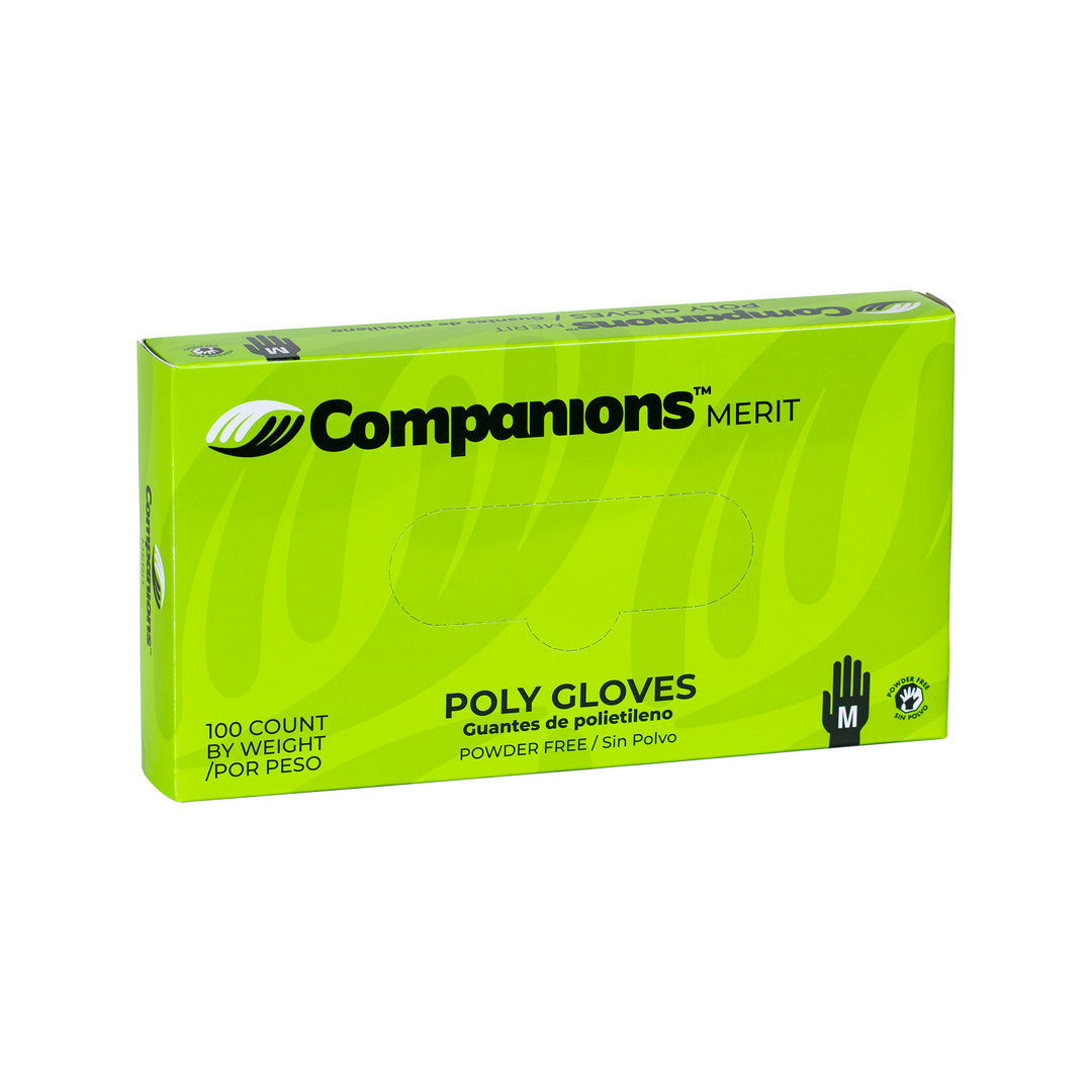 Companions Merit Medium Poly Oeg Gloves-100 Each-100/Box-10/Case