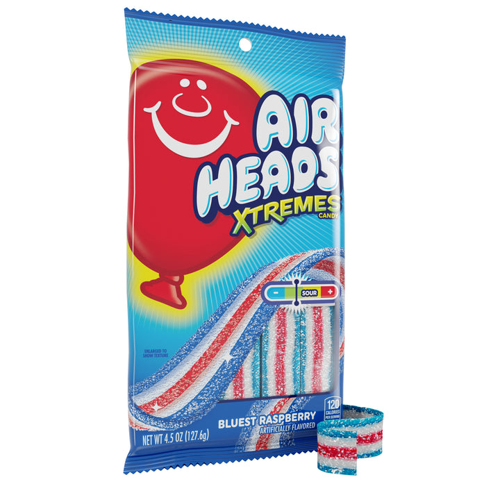 Airheads Xtremes Sweetly Candy Belts Peg Bag-4.5 oz.-12/Case
