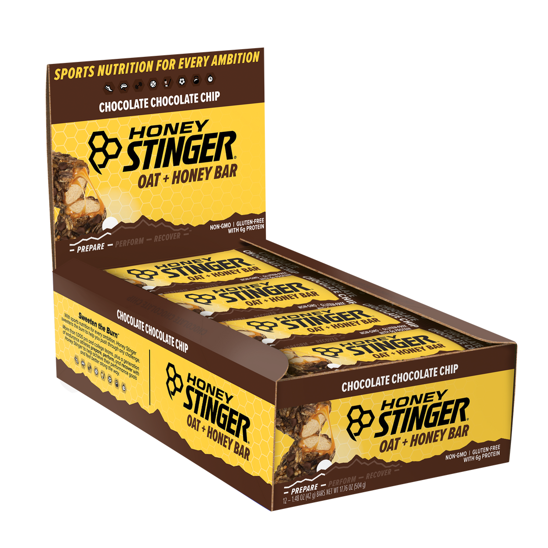 Honey Stinger Chocolate Chocolate Chip Oat   Honey Protein Bar-1.48 oz.-12/Box-12/Case
