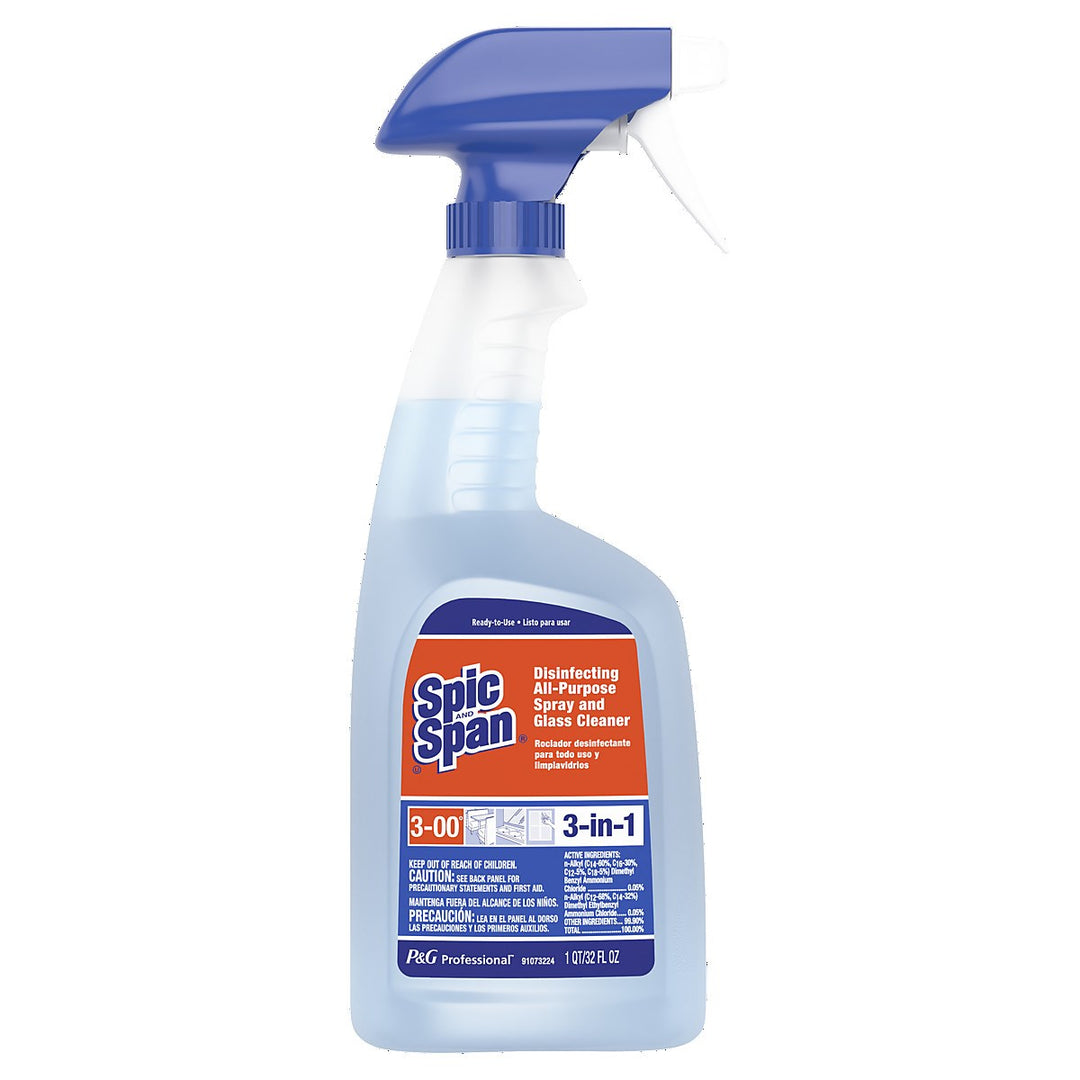 Spic & Span Professional Disinfecting All Purpose And Glass Cleaner Ready-To-Use Spray-32 oz.-6/Case
