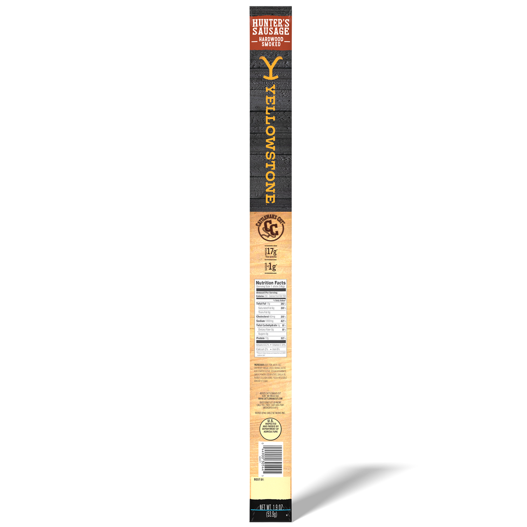 Cattlemen's Yellowstone Hunters Sausage And Angus Beef Sticks-80 Count-1/Case