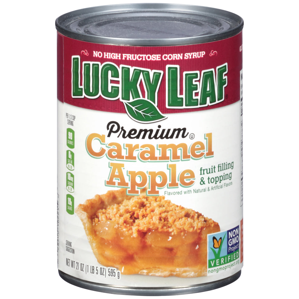 Lucky Leaf Premium Caramel Apple Fruit Filling & Topping-21 oz.-8/Case