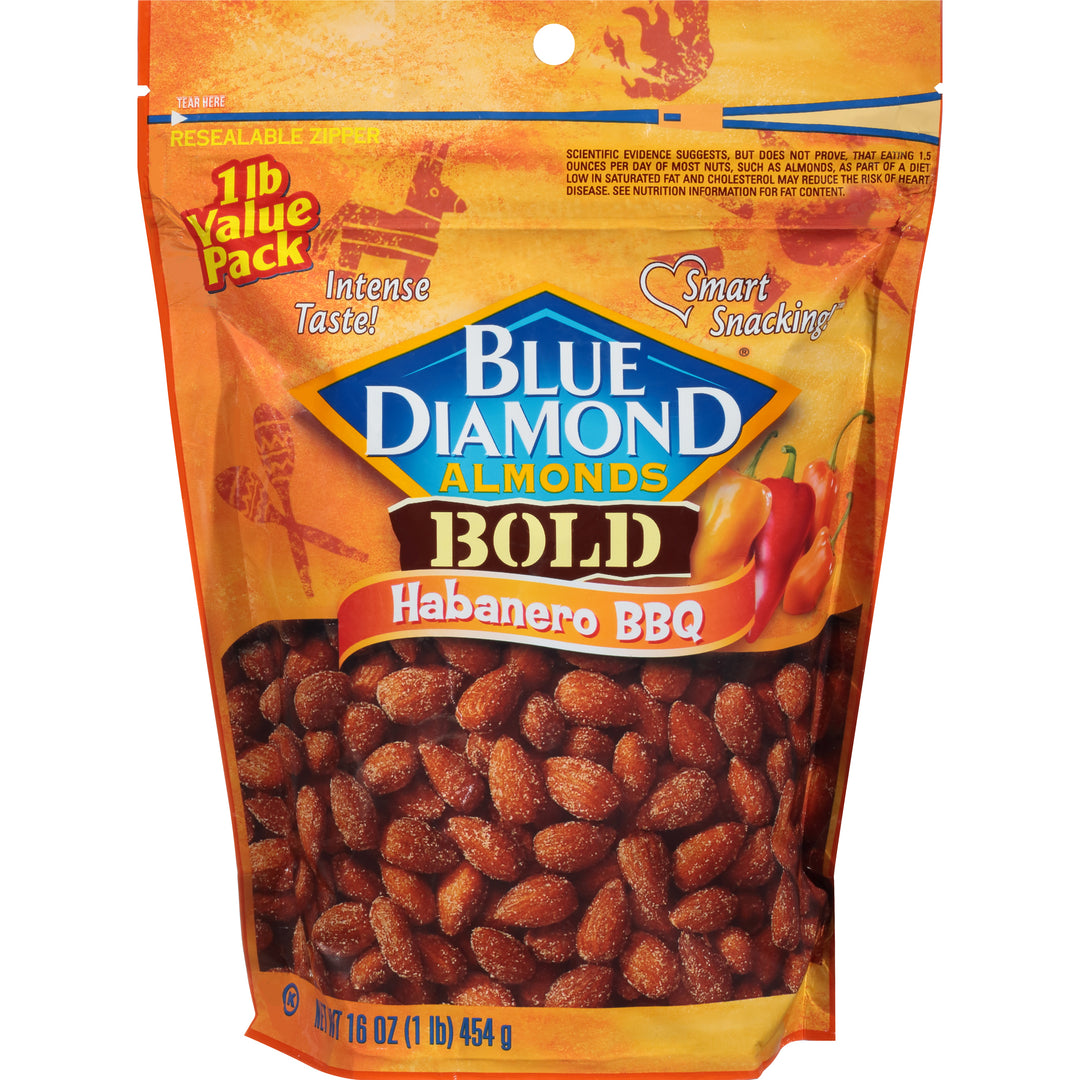 Blue Diamond Almonds Habanero Barbecue Bold-16 oz.-6/Case