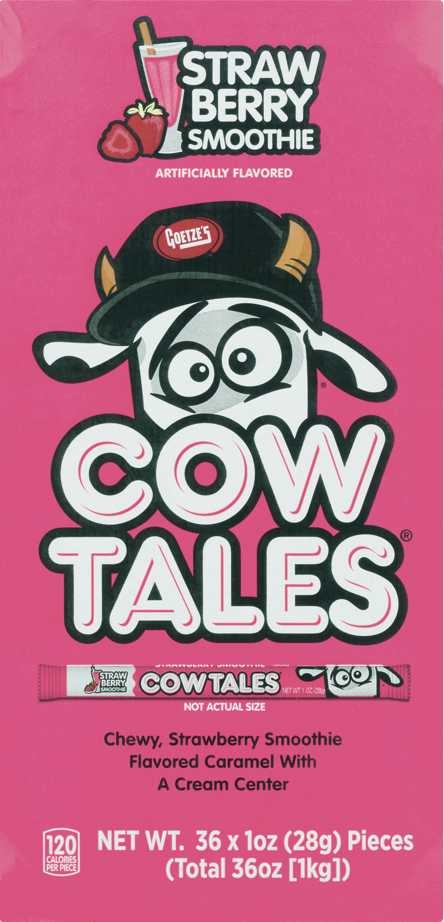 Goetze Candy Smoothie Cow Tales Convertible Box-1 oz.-36/Box-12/Case