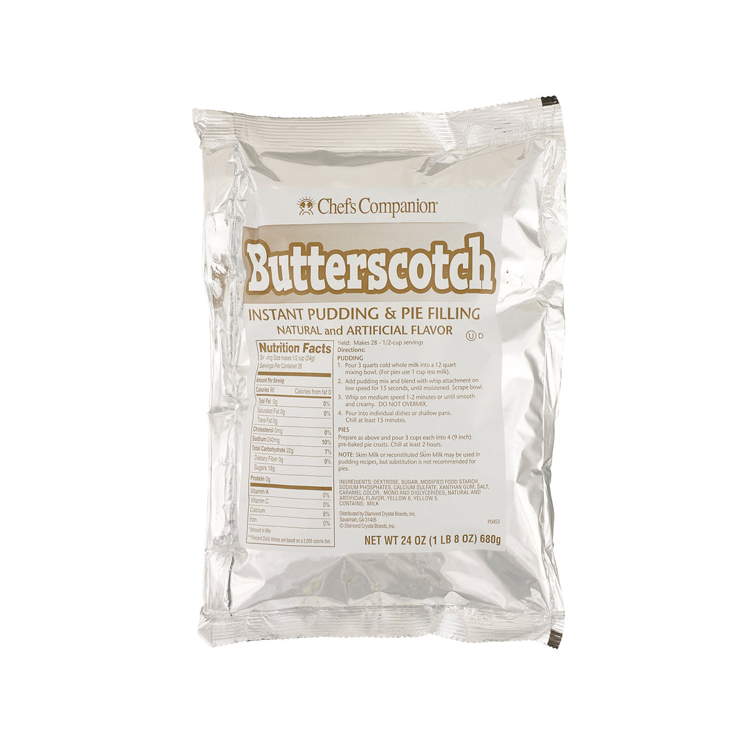 Chefs Companion Butterscotch Flavored Instant Pudding Mix-24 oz.-12/Case