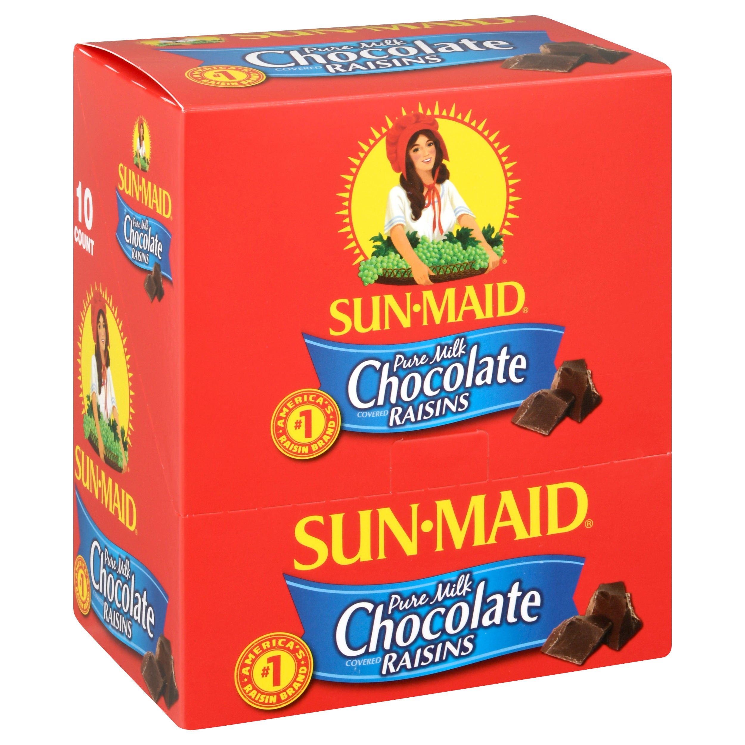 Sunmaid Milk Chocolate Raisins2 oz.10/Box4/Case MPN 10034856210419