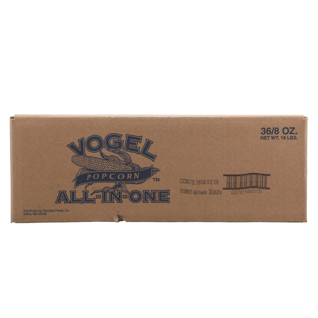 Vogel Popcorn All-In-One Coconut Oil-8 oz.-36/Box-1/Case