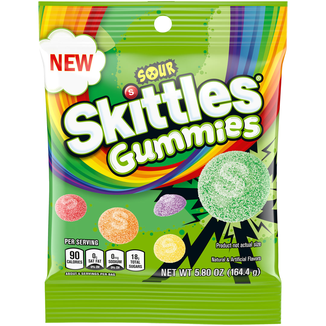 Skittles Sour Pack Gummies-5.8 oz.-12/Case