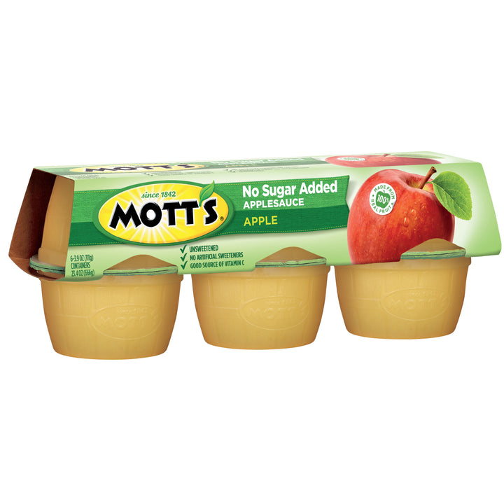Mott's Unsweetened Applesauce-3.9 oz.-6/Box-12/Case