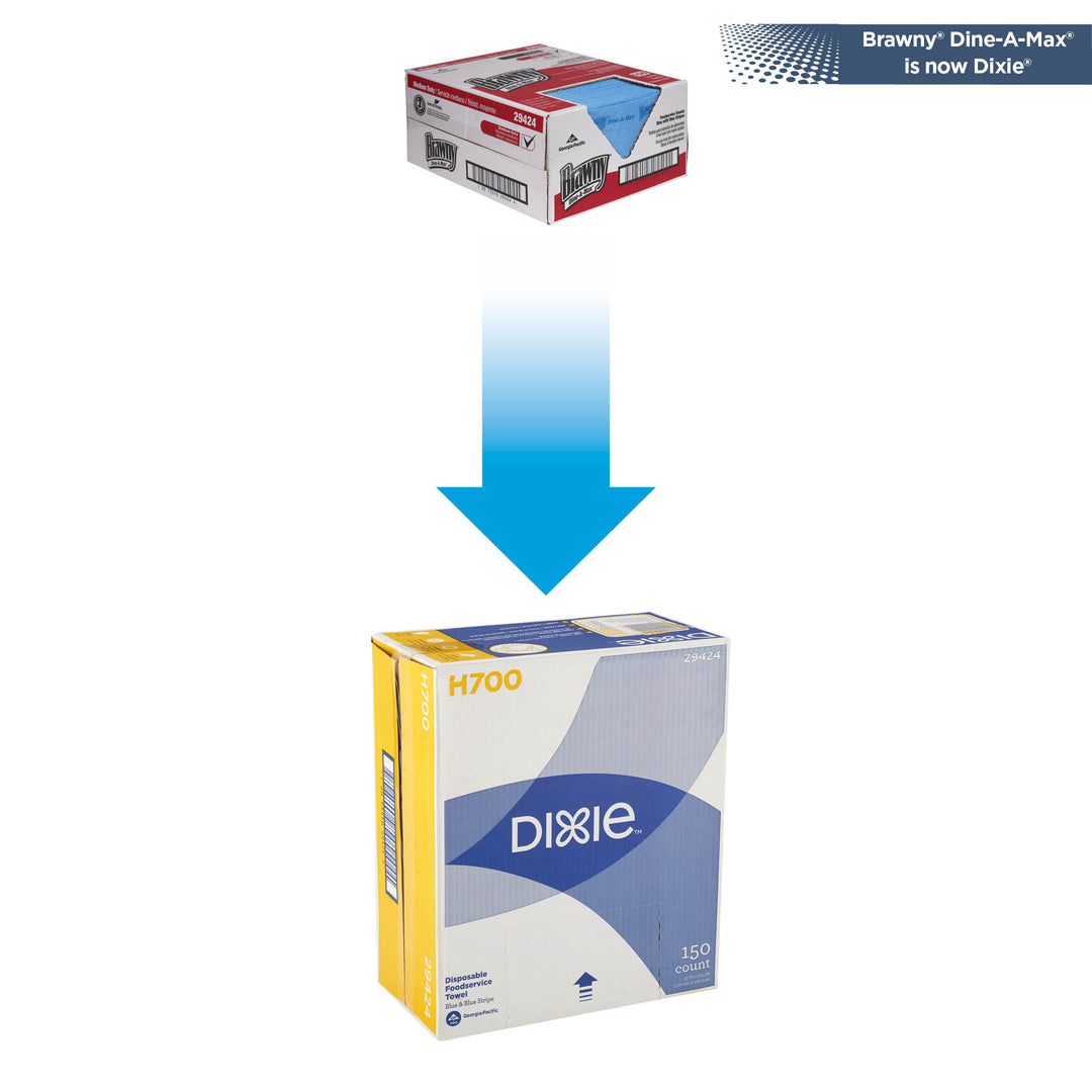 Dixie Gp Pro Disposable Foodservice Blue & Blue Stripe Towel-1 Count-1/Case