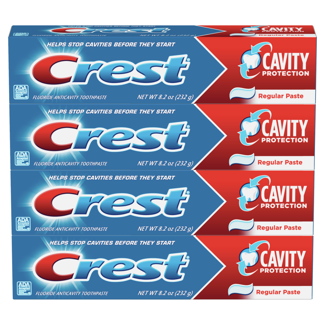 Crest Quad Pack Cavity Regular Paste-8.2 oz.-4/Box-10/Case