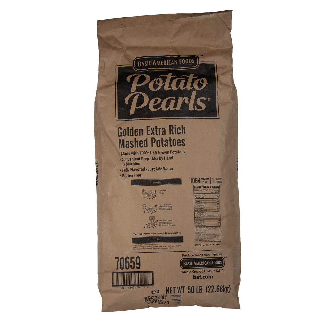 Baf Potato Pearls Golden Extra Rich-50 lbs.-1/Case