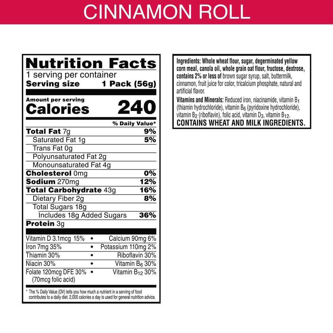 Kellogg's Snacking Cinnamon Roll Cereal-2 oz.-6/Case