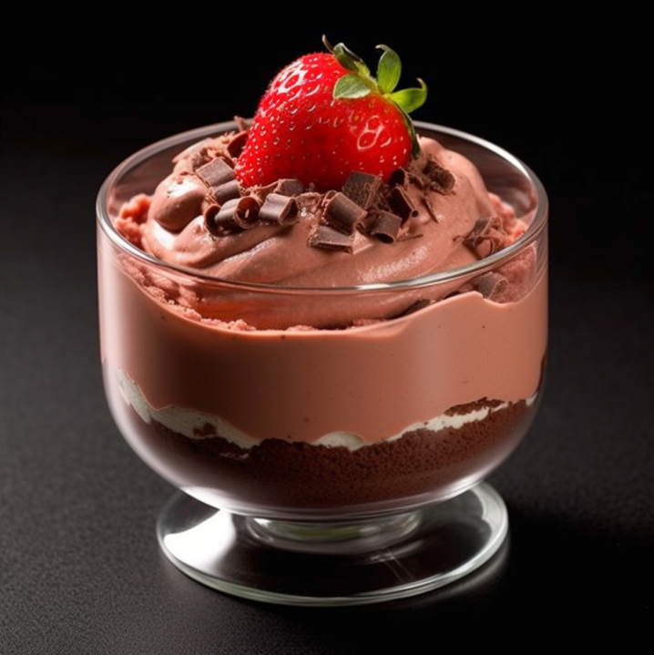 Darlington Mix' D Chocolate Strawberry Mousse Mix - Bulk-1.2 lbs.-18/Case