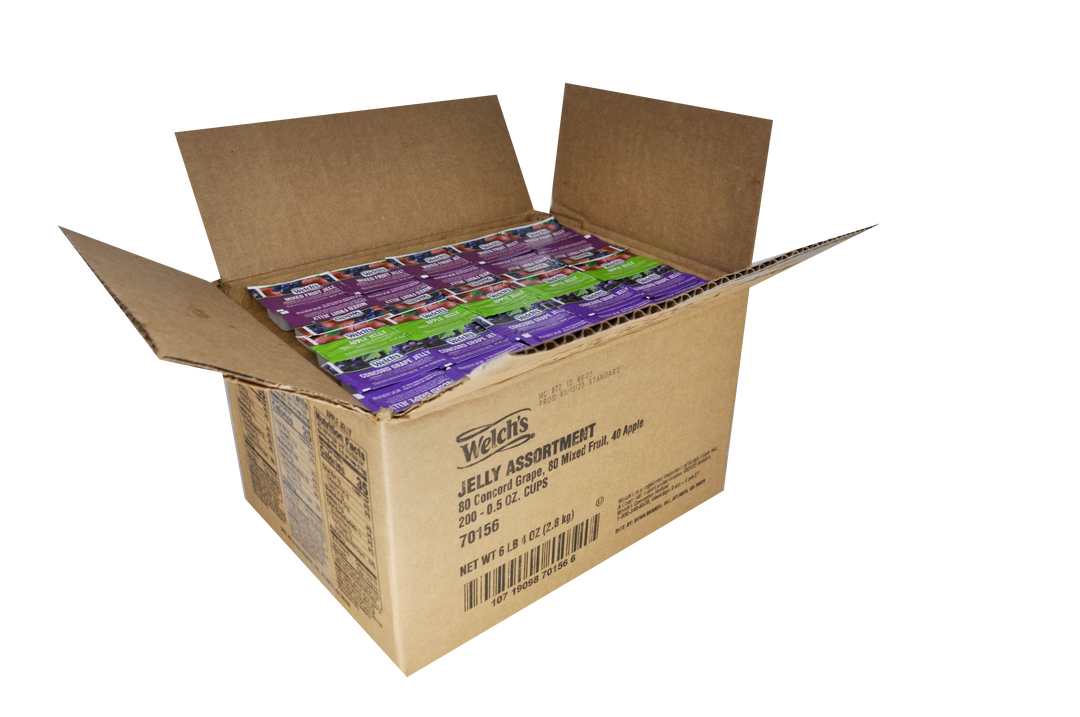 Welch's Apple-Grape-And Mixed Fruit Jelly Assortment Cups-0.5 oz.-200/Case