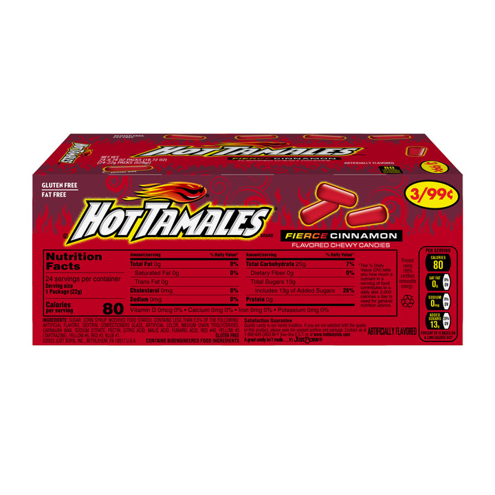 Hot Tamales Candy-0.78 oz.-24/Box-16/Case