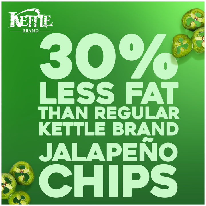 Kettle Foods Potato Chips-Air Fried Jalapeno Kettle Chips-6.5 oz.-12/Case