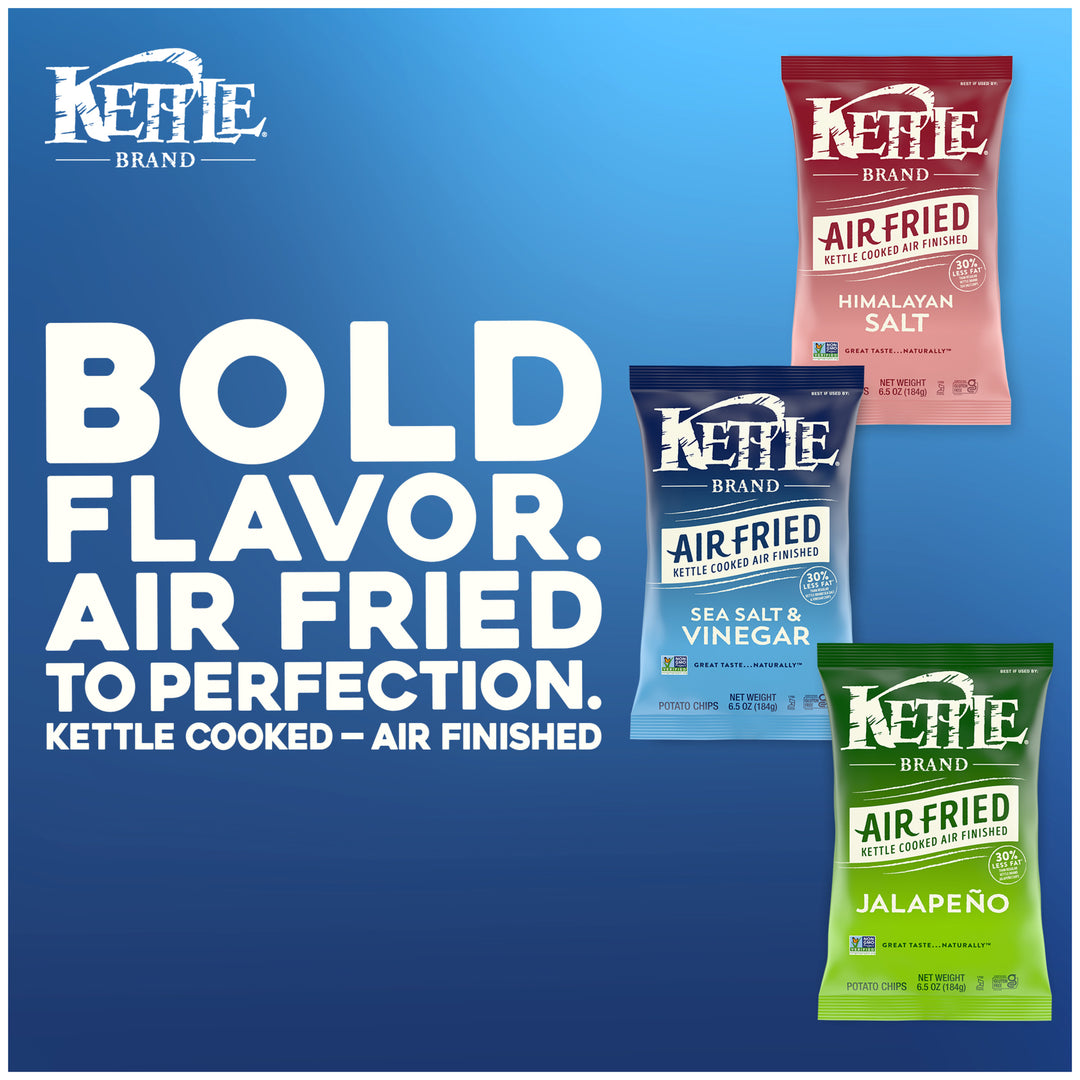 Kettle Foods Potato Chips-Air Fried Jalapeno Kettle Chips-6.5 oz.-12/Case