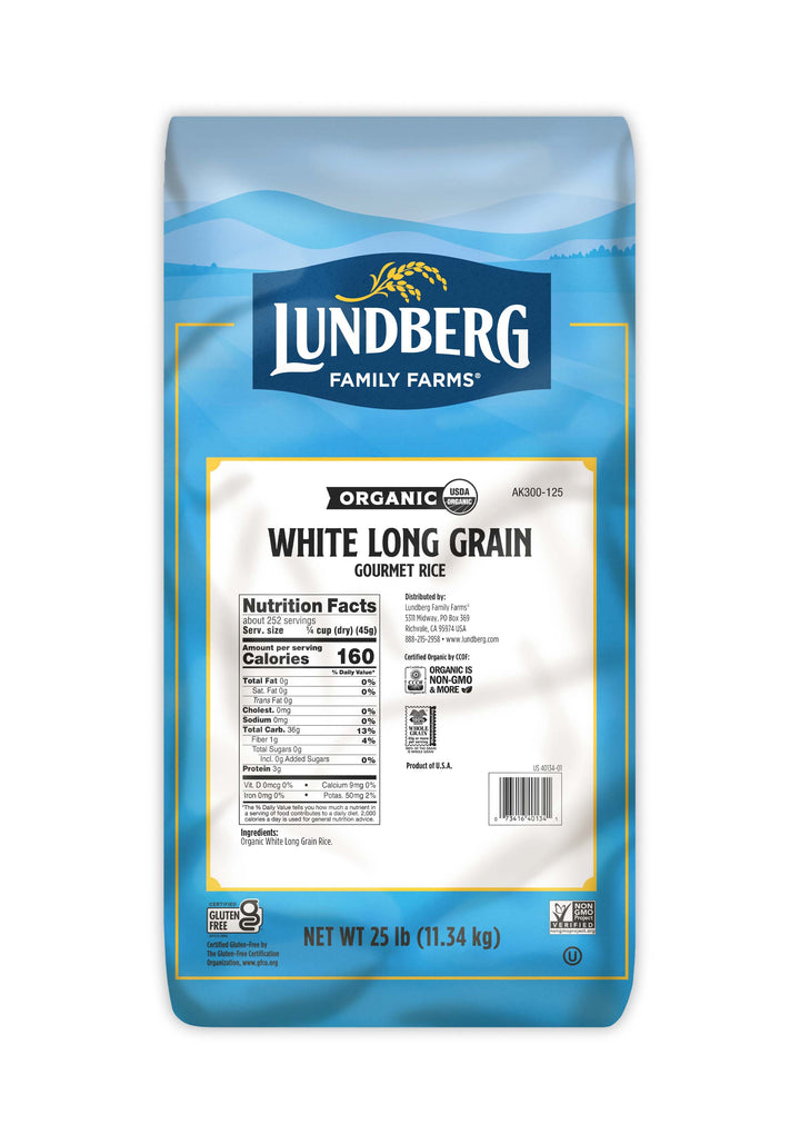 Lundberg Family Farms Organic White Rice Long Grain-25 lbs.
